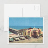 Flagler Beach, Florida  visserspier jaren '50 Briefkaart (Voorkant / Achterkant)