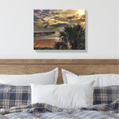 Flagler Beach Pier op Canvas. Canvas Afdruk (Insitu (Slaapkamer))