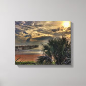 Flagler Beach Pier op Canvas. Canvas Afdruk (Voorkant)