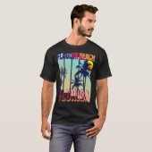 Flagler Beach Retro  stijl palmboom T-shirt (Voorkant volledig)