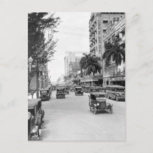 Flagler Street, Miami, jaren 20 Briefkaart