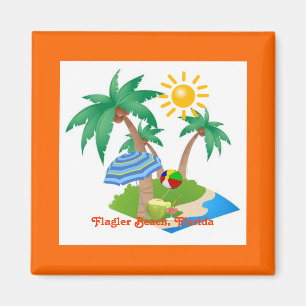 FlaglerBeach, Florida koelkast magnet sjabloon