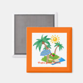 FlaglerBeach, sjabloon van de koelkast van Florida Magneet (Voorkant / Achterkant)