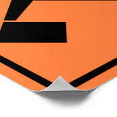 Flagman Ahead Highway Sign Poster (Hoek)