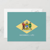 Flagontwerp van de Dell-staat Briefkaart (Voorkant / Achterkant)