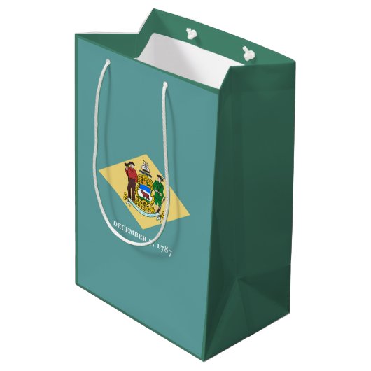 Flagontwerp van de Dell-staat Medium Cadeauzakje (Achterkant Gekanteld)