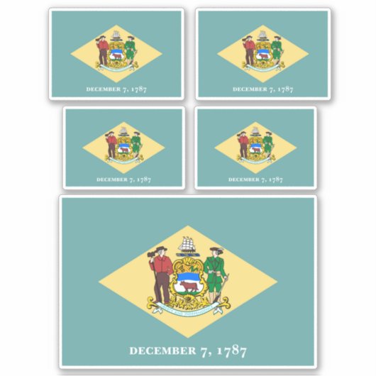 Flagontwerp van de Dell-staat Sticker (Voorkant)