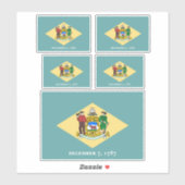 Flagontwerp van de Dell-staat Sticker (Vel)