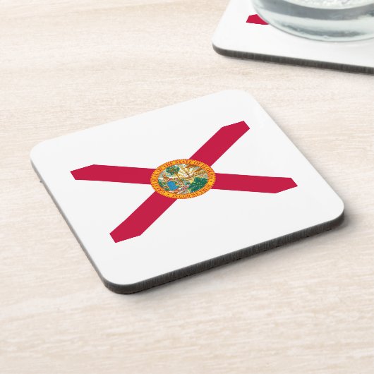 Flagontwerp van de staat Florida Bier Onderzetter (Linkerzijde)