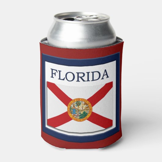 Flagontwerp van de staat Florida Blikjeskoeler (Blikje Voorkant)