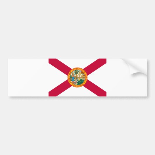 Flagontwerp van de staat Florida Bumpersticker (Voorkant)