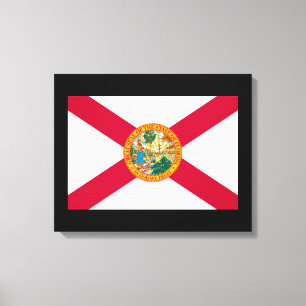 Flagontwerp van de staat Florida Canvas Afdruk