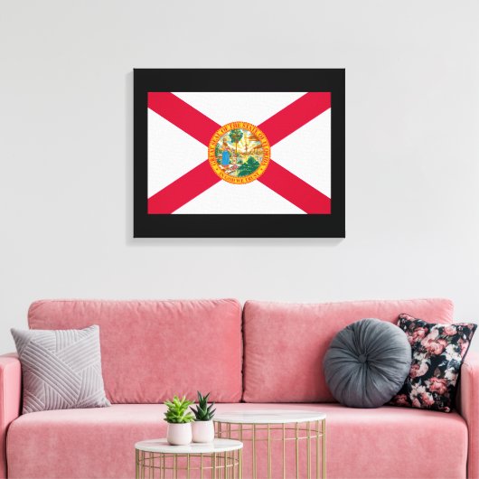 Flagontwerp van de staat Florida Canvas Afdruk (Insitu (Woonkamer))
