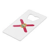 Flagontwerp van de staat Florida Creditkaart Flessenopener (Voorkant Gekanteld)