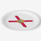 Flagontwerp van de staat Florida Papieren Bordje (Gekanteld)