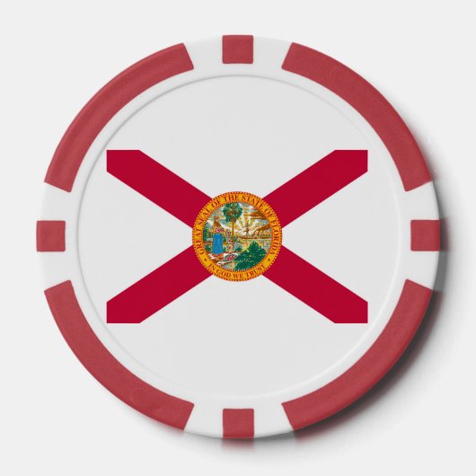 Flagontwerp van de staat Florida Pokerchips (Voorkant)