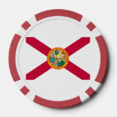 Flagontwerp van de staat Florida Pokerchips (Achterkant)