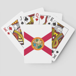 Flagontwerp van de staat Florida Pokerkaarten