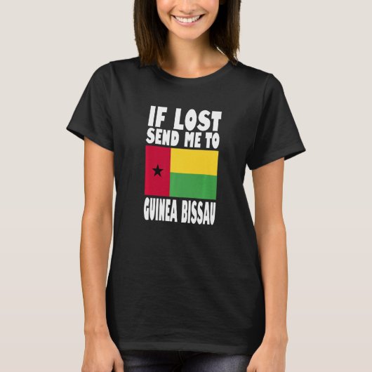 Flagontwerp van Guinee-Bissau Als het verloren is, T-shirt (Voorkant)