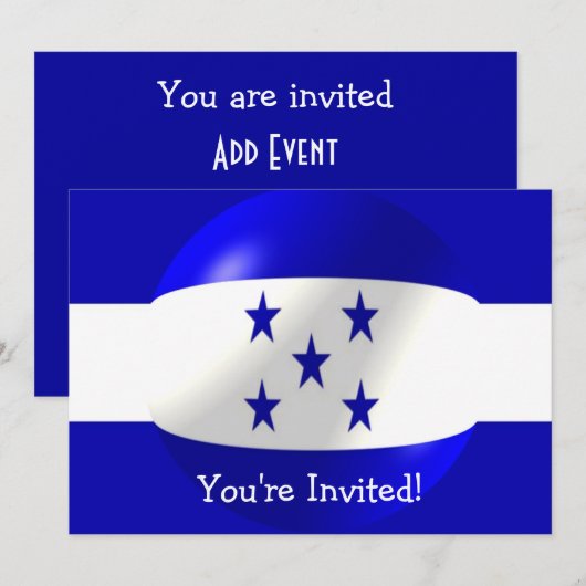 Flagontwerp van Honduras Kaart (Voorkant / Achterkant)