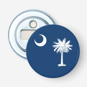Flagontwerp voor de staat South Carolina Button Flesopener