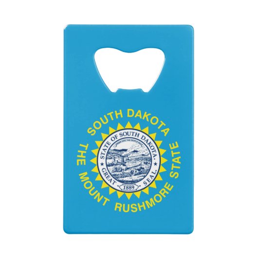 Flagontwerp voor de staat South Dakota Creditkaart Flessenopener (Voorkant)