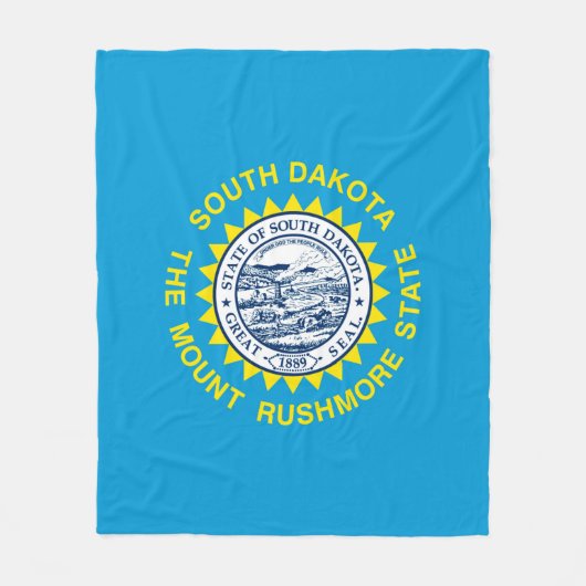 Flagontwerp voor de staat South Dakota Fleece Deken (Voorkant)