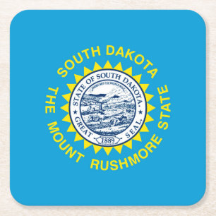 Flagontwerp voor de staat South Dakota Kartonnen Onderzetters