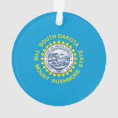 Flagontwerp voor de staat South Dakota Ornament (achterkant)