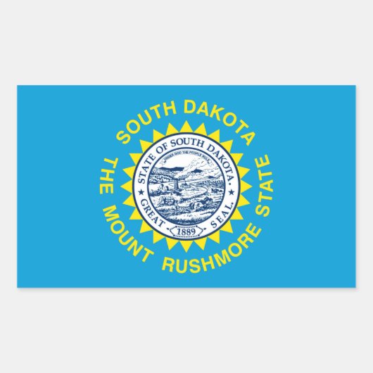 Flagontwerp voor de staat South Dakota Rechthoekige Sticker (Voorkant)