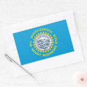 Flagontwerp voor de staat South Dakota Rechthoekige Sticker (Envelop)