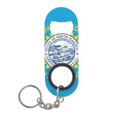 Flagontwerp voor de staat South Dakota Sleutelhanger Flessenopener (Voorkant)