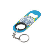 Flagontwerp voor de staat South Dakota Sleutelhanger Flessenopener (Achterkant Gekanteld)