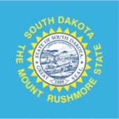 Flagontwerp voor de staat South Dakota Sticker (Voorkant)