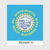 Flagontwerp voor de staat South Dakota Sticker (Vel)