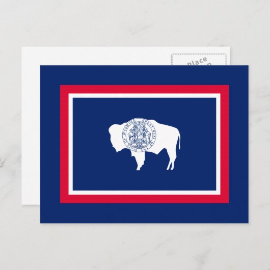 Flagontwerp Wyoming State Briefkaart (Voorkant / Achterkant)