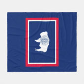 Flagontwerp Wyoming State Fleece Deken (Voorkant (Horizontaal))