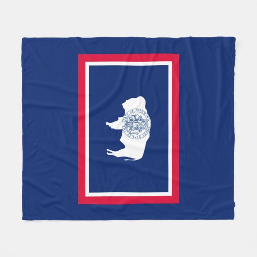 Flagontwerp Wyoming State Fleece Deken (Voorkant (Horizontaal))