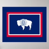 Flagontwerp Wyoming State Poster (Voorkant)