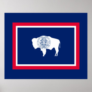 Flagontwerp Wyoming State Poster