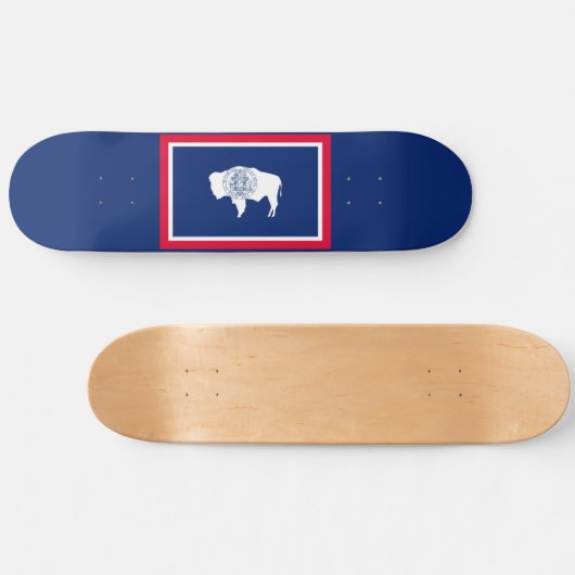 Flagontwerp Wyoming State Skateboard (Horizontaal)