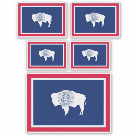 Flagontwerp Wyoming State Sticker (Voorkant)