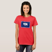 Flagontwerp Wyoming State T-shirt (Voorkant volledig)