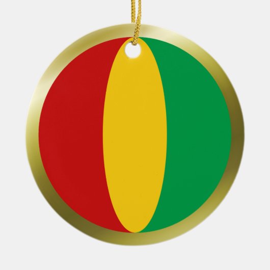 Flagornament Guinee-Conakry Keramisch Ornament (Voorkant)
