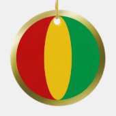 Flagornament Guinee-Conakry Keramisch Ornament (Achterkant)