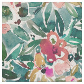 FLAGRANT AF Wild Green Colorful Floral Stof (Close Up)