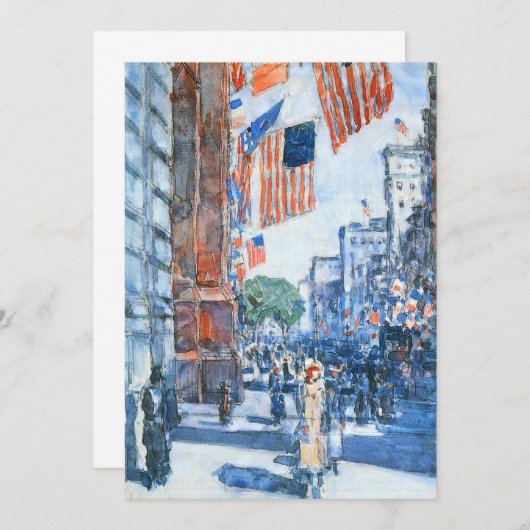 Flags 5e avenue van Childe Hassam,  Kunst (Voorkant / Achterkant)