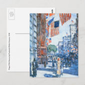 Flags 5e avenue van Childe Hassam, Kunst Briefkaart (Voorkant / Achterkant)