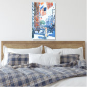 Flags 5e avenue van Childe Hassam,  Kunst Canvas Afdruk (Insitu (Slaapkamer))
