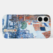 Flags 5e avenue van Childe Hassam,  Kunst Case-Mate iPhone Case (Achterkant (horizontaal))